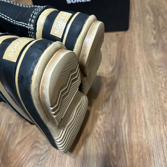 SOREL Joan of Arctic black waterproof snow winter boots shoes women’s 7 - Picture 4 of 8